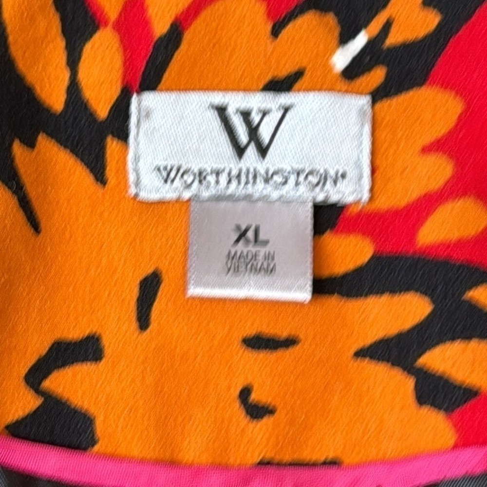 Worthington Blazer Vintage Colorful Floral Single Breasted Lightweight Size XL - Picture 9 of 9